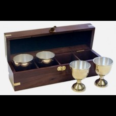 Rum Cups (4) in Wood Box